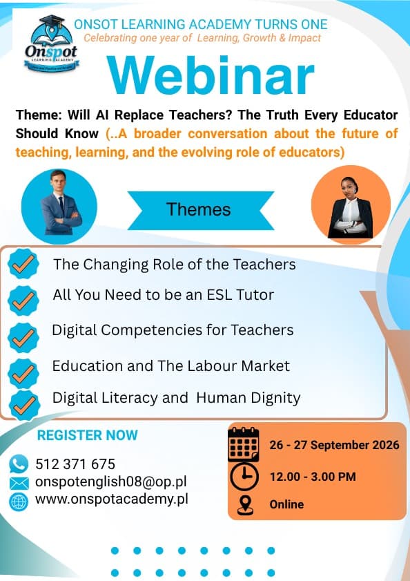 OnSpot Learning Academy anniversary webinar flyer